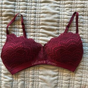 Victoria's Secret Deep Red Lace Bralette